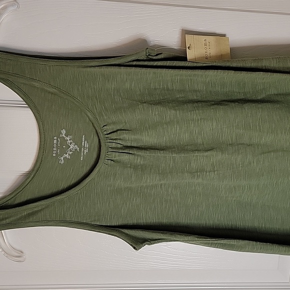 Sonoma Life & Style Tank Top New Small Olive Green - Picture 2 of 5